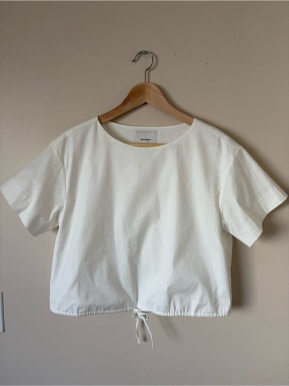 NEW Reformation Jordan Two Piece Short Sleeve Skirt Set Cotton White | US 4 UK 8 - Picture 8 of 16